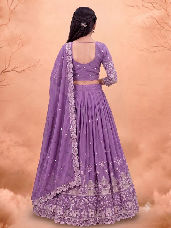 Girls Lehenga Choli Ethnic Wear Embellished Lehenga