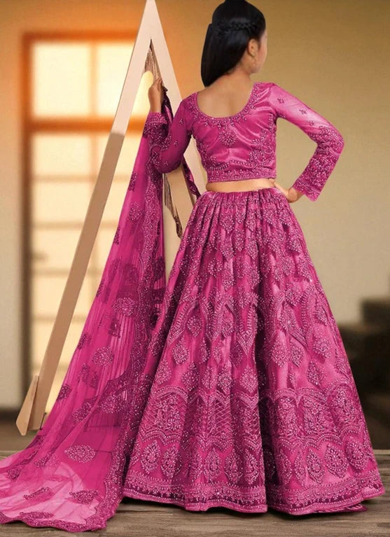 Girls Lehenga Choli Ethnic Wear Embellished Lehenga