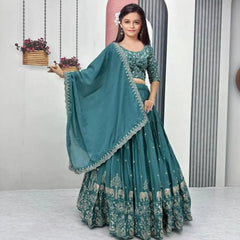 Semi-Stitched Silk Lehenga Choli Set