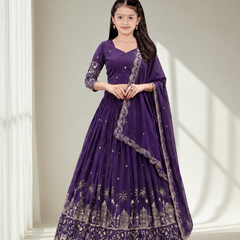 Girls Lehenga Choli Ethnic Wear Embellished Lehenga