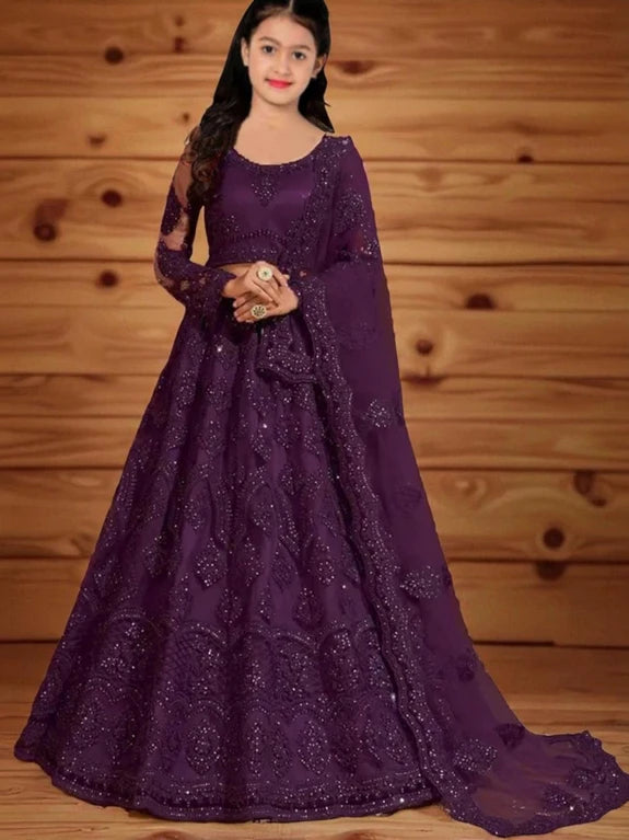 Girls Lehenga Choli Ethnic Wear Embellished Lehenga