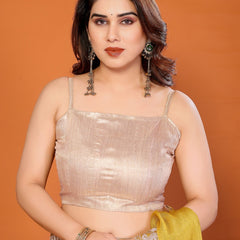 Yellow Sitara Gota Patti Embroidered Designer Saree