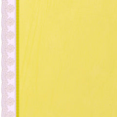 Lemon Georgette Embroidered Designer Saree