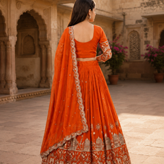 Girls Lehenga Choli Ethnic Wear Embellished Lehenga
