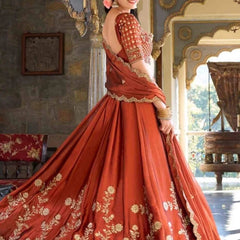 Embroidered Semi Stitched Lehenga Choli