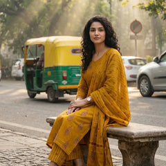 PILUDI HOUSE Women Viscose Rayon Kurta Pant Dupatta Set
